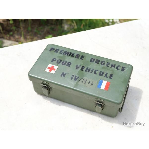 boite de 1re urgence  FIRST AID caissette pharmacie franaise vhicule JEEP TYPE IV 50