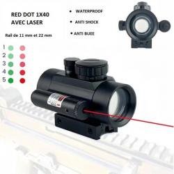 Red Dot Laser 1X40 pour rail de 11 et 22 mm
