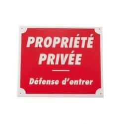 Panneau de signalisation Januel Propriéte privée défense d'entrer - 25 x 30 cm - Polypropylène  alvé