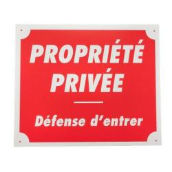 Panneau de signalisation Januel Propriéte privée défense d'entrer - 25 x 30 cm - Aluminium