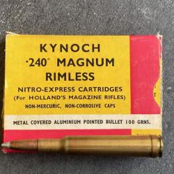 .240 HOLLAND'S Magnum Rimless - Belle boite Kynoch de 5 cartouches originales
