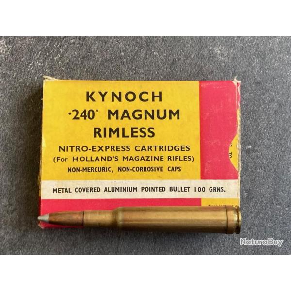 .240 HOLLAND'S Magnum Rimless - Belle boite Kynoch de 5 cartouches originales