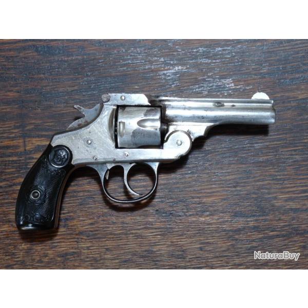 Revolver Iver & Johnson Top Break Safety Automatic Hammer - cal .38 SW - vers 1896 - BE