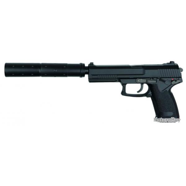 Rplique ASG Airsoft Pistolet MK23 Full Set Noir Gaz GNB
