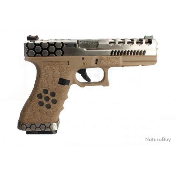 Rplique AW Custom GBB VX0110 HEX CUT Tan/Silver