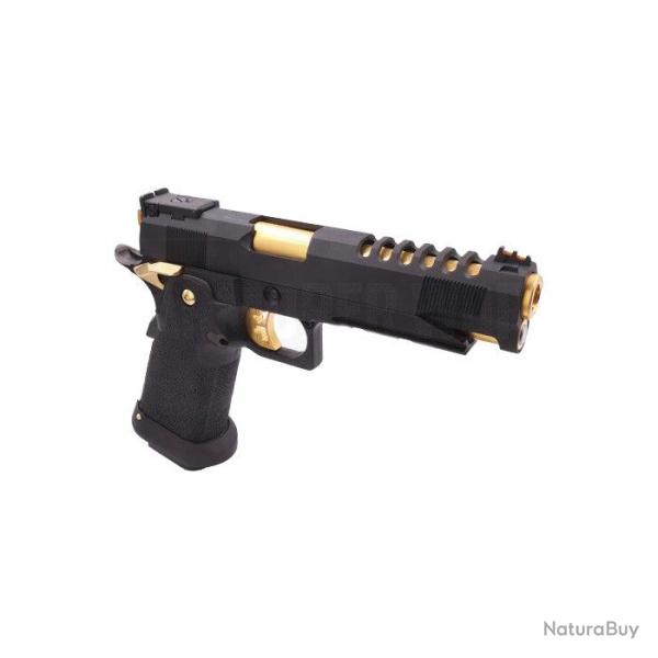 Rplique AW Custom Hi-Capa 5.1 HX2701 Full Gaz GBB Noir & Or