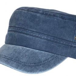 Casquette Militaire Bleue Vintage en Coton Tendance Havana Taille unique Bleu