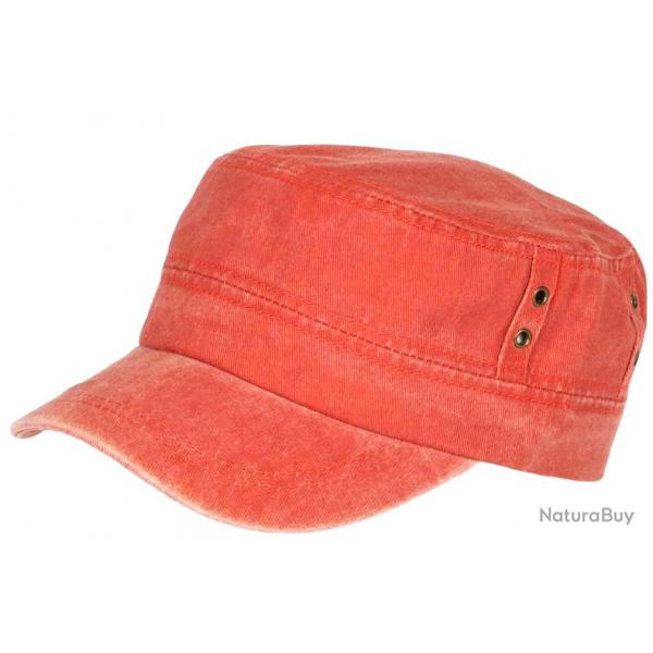 Casquette Militaire Orange Vintage en Coton Tendance Havana Taille unique Orange