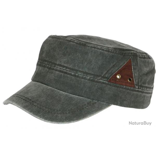 Casquette Militaire Noire Originale en Coton Classe Stiago Taille unique Noir