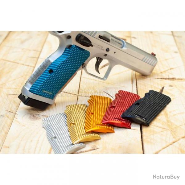 Armanov PGTGLF3D/PGTGSF3D SpidErgo Pistol Grips for Tanfoglio, ARGENT, size: Small Frame