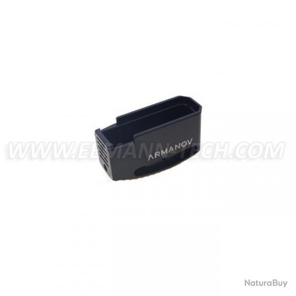 Armanov +5RNDSMP Magazine Base Pad for Pmag AR15, NOIR