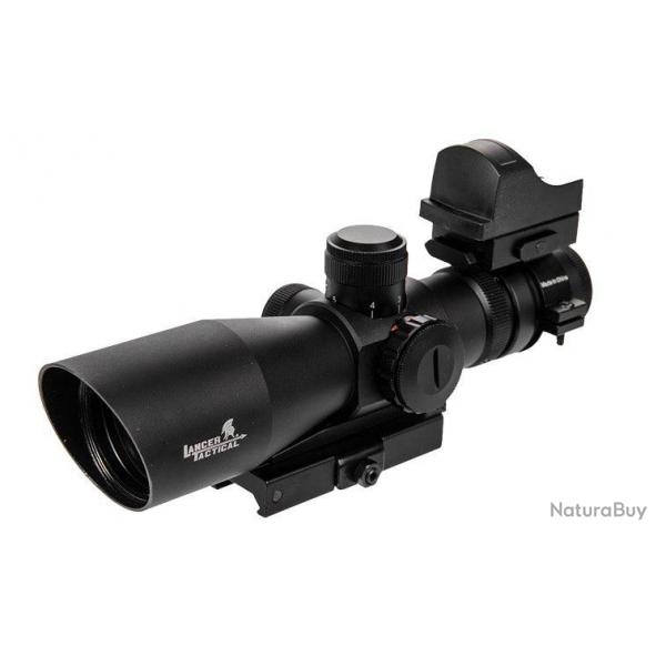 Lunette Lancer Tactical 3-9x42 Rouge & Vert + Micro Red-Dot de Vise Rapide