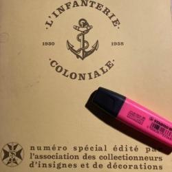 Livre Infanterie coloniale numéro spécial