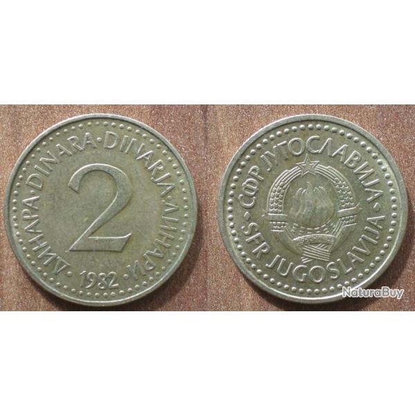 Yougoslavie 2 Dinars 1982 Piece Dinara Embleme