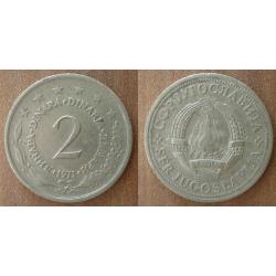 Yougoslavie 2 Dinars 1971 Piece Dinara Embleme