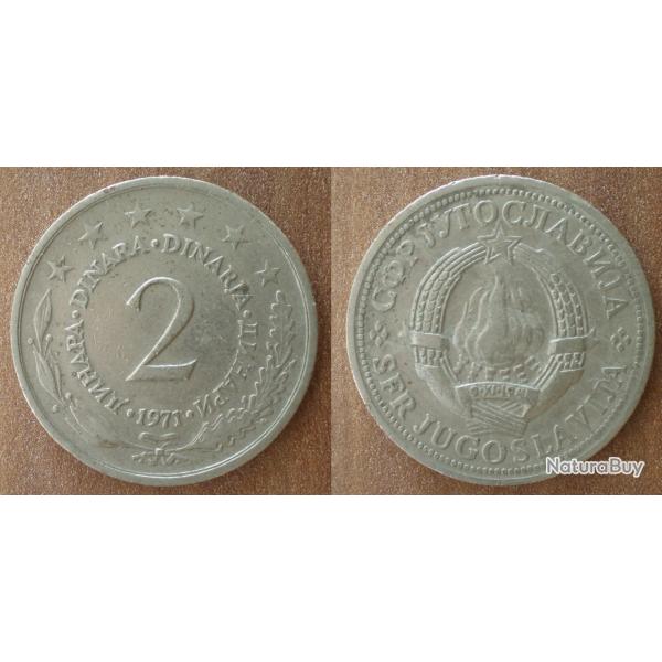 Yougoslavie 2 Dinars 1971 Piece Dinara Embleme