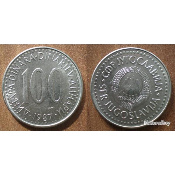 Yougoslavie 100 Dinars 1987 Piece Dinara Embleme