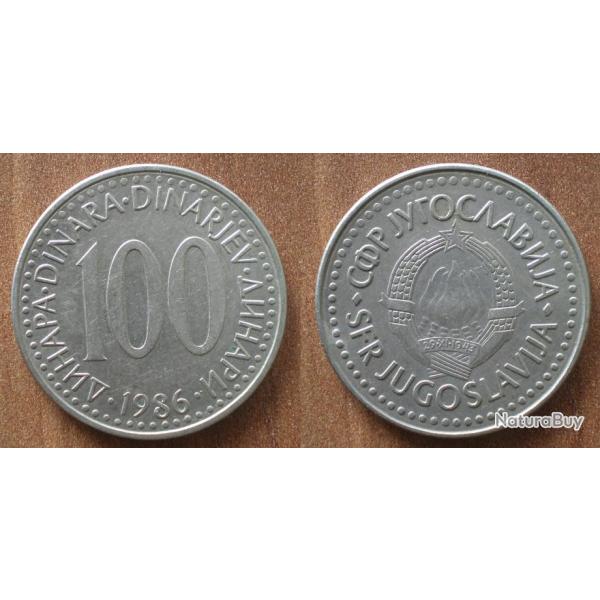 Yougoslavie 100 Dinars 1986 Piece Dinara Embleme