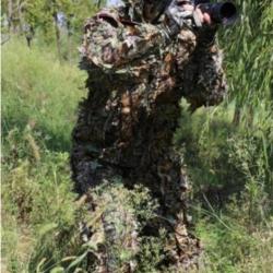 Tenue camouflage ultra légère ghillie chasse armée sniper airsoft - camouflage forêt ref:596