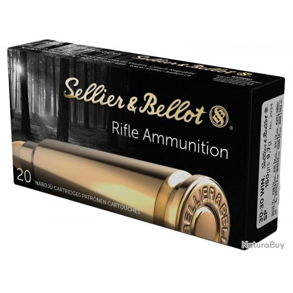 CARTOUCHES S&B 30-30 WIN SP+ 9,7g/150 GRS boite de 20