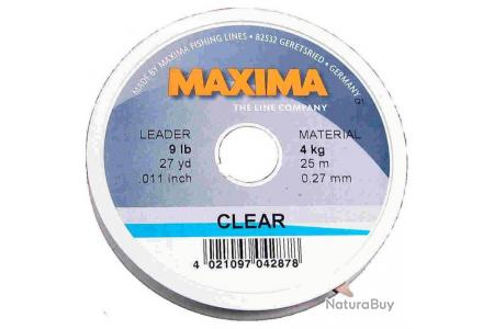 Maxima Clear : nylon transparent pour bas de ligne 30/100 - Nylons &  Fluorocarbones (11639660)