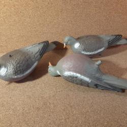 lot de 3 appelants pigeon plastique sans patte destockage