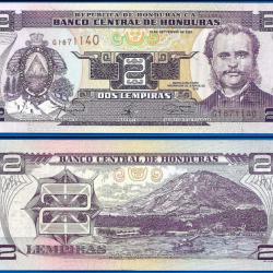 Honduras 2 Lempiras 1997 Billet Lempira