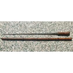 ancienne canne épée bambou pommeau sculpté "asiatique" marquage belle lame