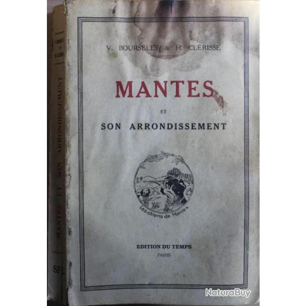 Livre Mantes et son arrondissement de V. Bourselet et H. Clrisse