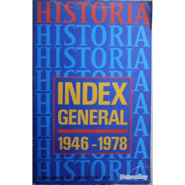 Livre Historia Index Gnral 1946 - 1978 . Supplment au numro 396