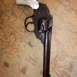 Revolver de collection Iver et Johnson 32SW short bronzé à 5 coups canon Long, plaquettes Ivoire