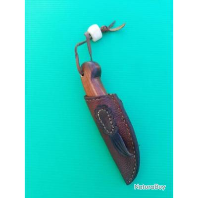 Porte-ceinture Vintage Pêche Ruff 'N Ready – Cuir Marron Avec Fourreau Couteau