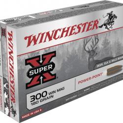 CARTOUCHES WINCHESTER POWER POINT CAL 300 WIN MAG 180GR X20