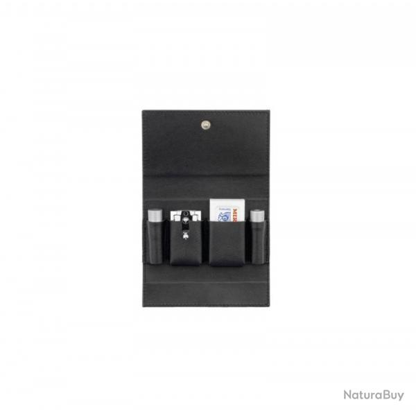 RASOIR DE VOYAGE MERKUR TROUSSE CUIR NOIR