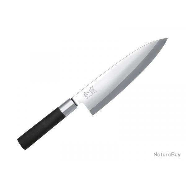 COUTEAU DEBA KAI 15CM WASABI BLACK INOX