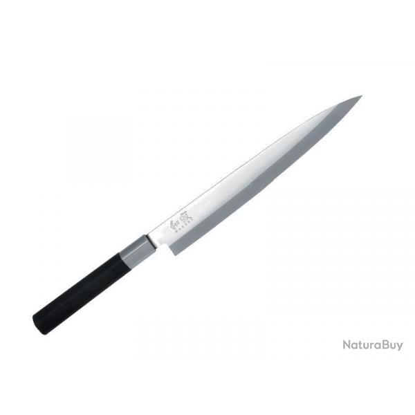 COUTEAU YANAGIBA KAI 21CM WASABI BLACK INOX