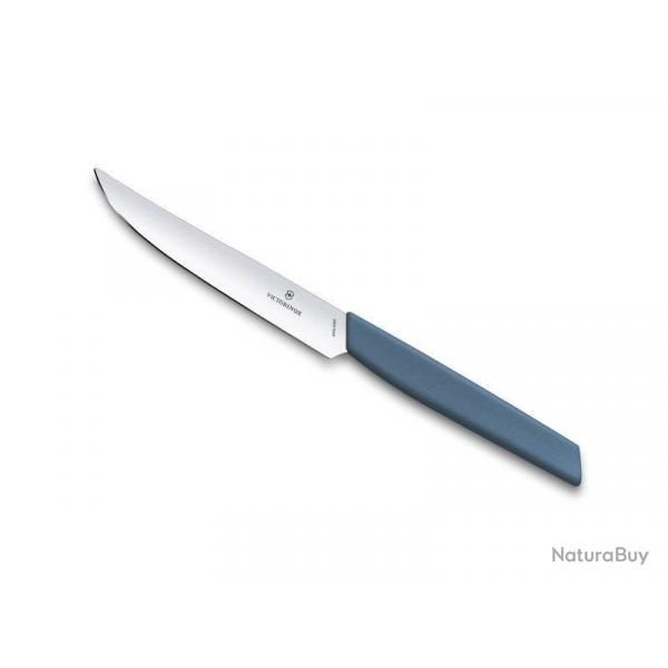 COUTEAU STEAK VICTORINOX SWISS MODERN 12CM BLEUET LISSE