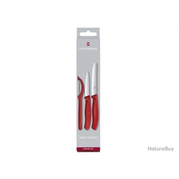 SET 3 PIECES VICTORINOX SWISSCLASSIC ROUGE