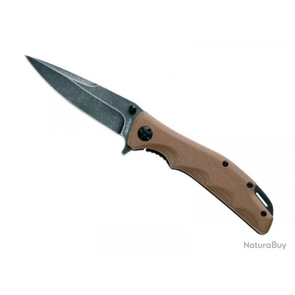 COUTEAU FOX EDGE MANDATORY FUN G10 BRUN BLACKWASH