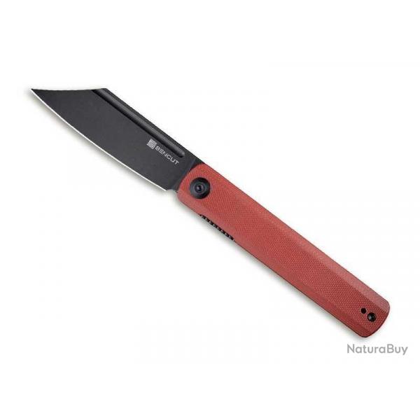 COUTEAU SENCUT BRONTE G10 ROUGE BLACKWASH