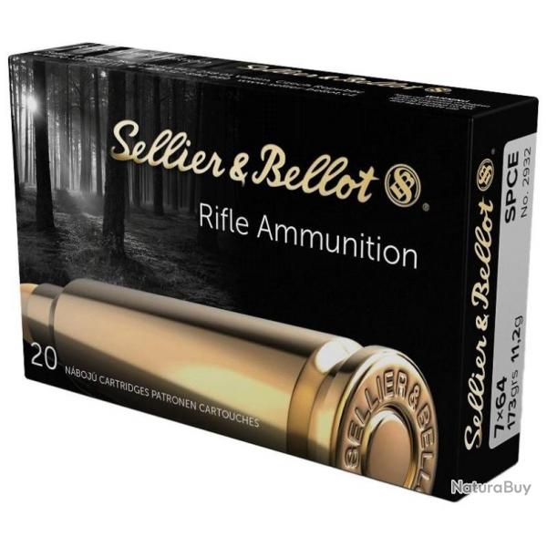 Dstockage ! - Munitions Sellier & Bellot SPCE 11.2g 173gr - Cal. 7x64 x2 boites