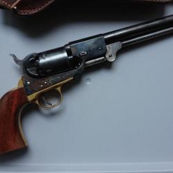 Revolver poudre noire Uberti 1851 army acier bronzé Westerner's arms canon rond + holster