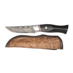 Couteau Albainox - "Damas" - avec étui cuir orné