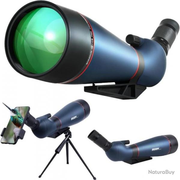 Longue Vue 25-75x100 Puissante HD BAK4 Prisme FMC Lens pour Chasse tir Observation