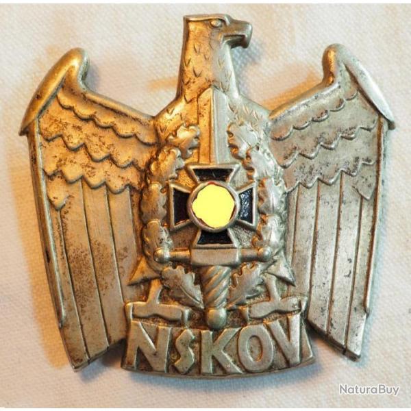 bel insigne aigle casquette d'officier allemand NSKOV - WWII