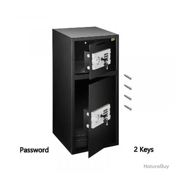 Coffre-Fort Numrique Double Porte Espace de Stockage Spar en Acier, Serrure lectronique