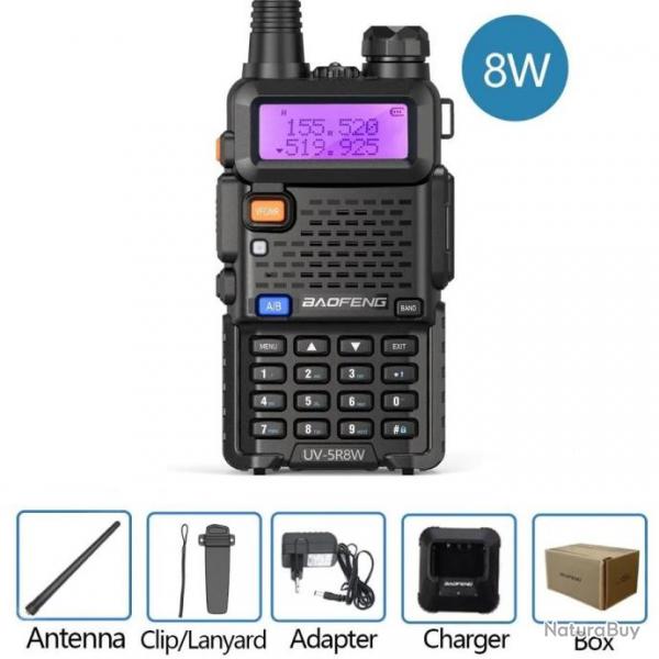 Talkie-Walkie Perfor, Radio Bidirectionnelle VHF UHF FM, Porte 16km - Chasse Camping