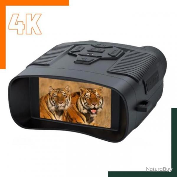 Jumelles  vision nocturne 4K 36MP - Batterie 4000mAh Rechargeable - Zoom X5 - Carte 32 GO