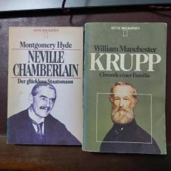 2 biographies Heyne en  Allemand période WW2 KRUPP CHAMBERLAIN