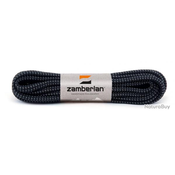 Lacets Zamberlan rond - 125 cm / Noir / Gris